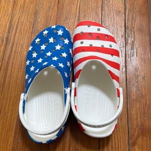 American flag crocs W10/M8